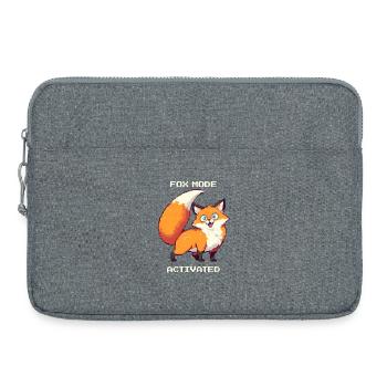 Fuchsmodus aktiviert | derpy Fuchs Humor - Laptoptasche 15" - Grau meliert - Vorne
