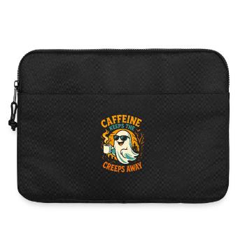 La caféine éloigne les creeps Ghost Halloween - Sacoche pour ordinateur portable 15 pouces - noir - Devant