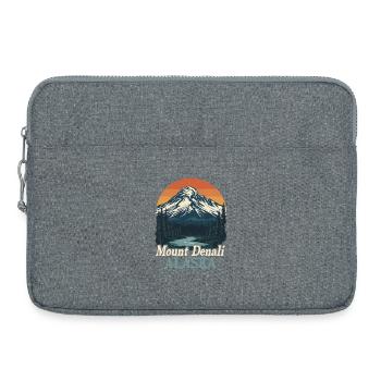 Mount Denali Alaska Retro Landscape - Laptop bag 15" - heather grey - Front