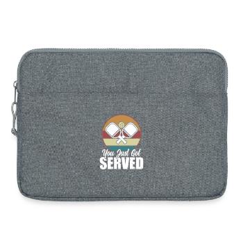 Retro Pickleball - Laptoptasche 15" - Grau meliert - Vorne