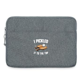 Tournoi de terrain de pickleball - Paddleball Sport - Sacoche pour ordinateur portable 15 pouces - gris chiné - Devant
