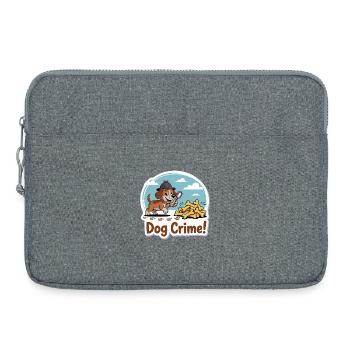 Chien Détective et Os - Sacoche pour ordinateur portable 15 pouces - gris chiné - Devant
