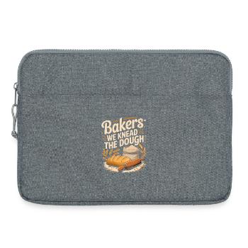  Bäcker Spruch Bakers We Knead The Dough Brot Teig - Laptoptasche 15" - Grau meliert - Vorne