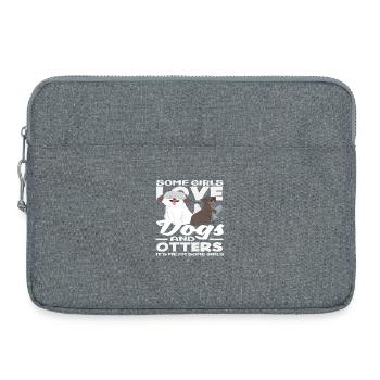Drôles de chiens loutre de mer - Sacoche pour ordinateur portable 15 pouces - gris chiné - Devant
