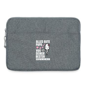 All the best dad wishes you your best swimmer - Laptop bag 15" - heather grey - Front