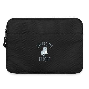 Ouate de Phoque Humour Français Jeu de Mots Rigolo - Sacoche pour ordinateur portable 15 pouces - noir - Devant