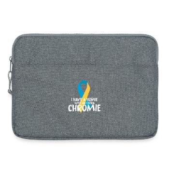 Chromie Ribbon Design - Laptop bag 15" - heather grey - Front