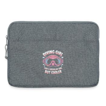 Plongée Dire Fille Drôle Plongée Cadeau - Sacoche pour ordinateur portable 15 pouces - gris chiné - Devant