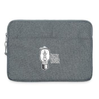 Leutchtturm in einer Glühbirne - Light-House - Laptop bag 15" - heather grey - Front