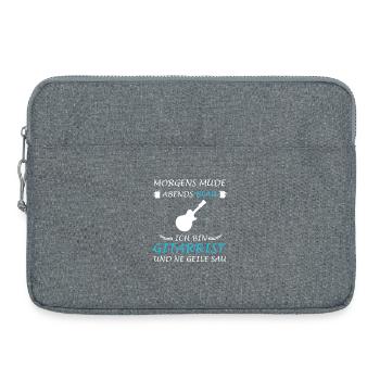 Gitarre Spruch Band Musikinstrument E-Gitarre - Laptoptasche 15" - Grau meliert - Vorne