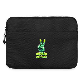 Undead and Unbothered Peace Sign Zombie - Laptop bag 15" - black - Front