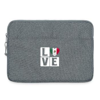 Amour Mexique Cœur - Sacoche pour ordinateur portable 15 pouces - gris chiné - Devant