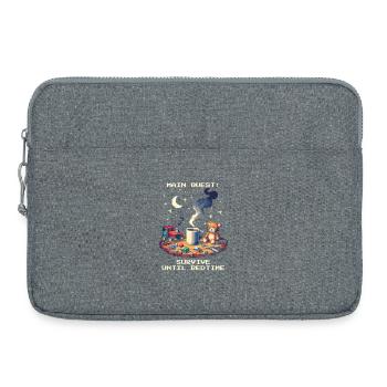 Main Quest: Survival to Bedtime | Parents - Laptop bag 15" - heather grey - Front