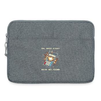 Endgegner Mathe | Hausaufgaben Frust Humor - Laptop bag 15" - heather grey - Front
