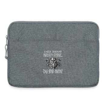 Drôle de Wikiger Viking disant : Ce sont les miens - Sacoche pour ordinateur portable 15 pouces - gris chiné - Devant