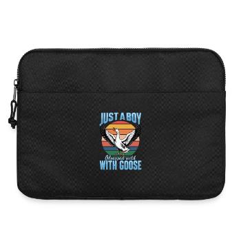 Funny Bird Goose - Laptoptasche 15" - Schwarz - Vorne
