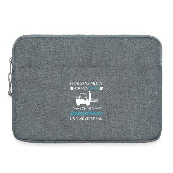 Forklift Driver Forklift Warehouse Sayings Logistics - Laptop bag 15" - heather grey - Front