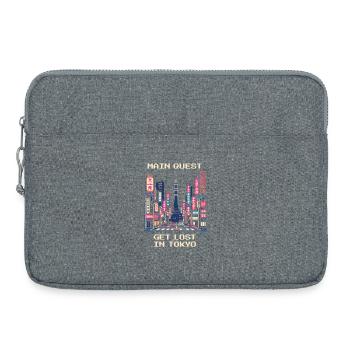 Main Quest: Getting Lost in Tokyo | City trip Japan - Laptop bag 15" - heather grey - Front