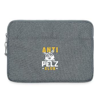 Tierschutz ANTI PELZ CLUB Anti Fur Lustig - Laptoptasche 15" - Grau meliert - Vorne