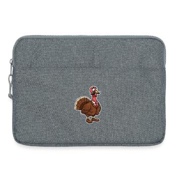 Eleganter Anzug-Truthahn Cartoon - Laptoptasche 15" - Grau meliert - Vorne