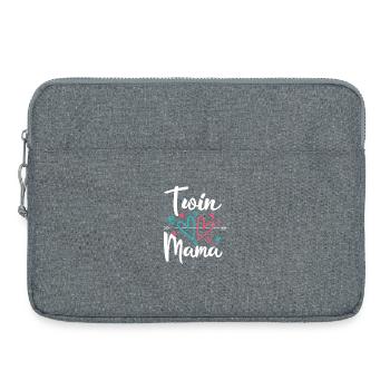 Maman jumelle Grossesse Maman de jumeaux - Sacoche pour ordinateur portable 15 pouces - gris chiné - Devant