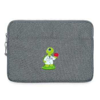 Stéthoscope Turtle Doctor - Sacoche pour ordinateur portable 15 pouces - gris chiné - Devant