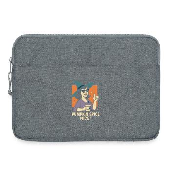 Pumpkin Spice Schönes Halloween Kaffeeliebhaber Kostüm - Laptoptasche 15" - Grau meliert - Vorne