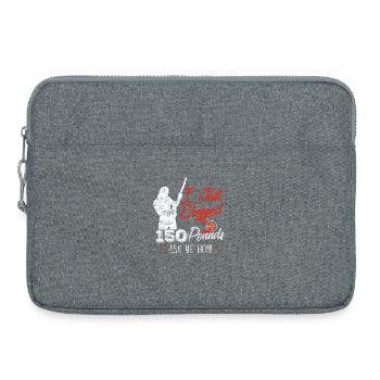 Lâche un humour de chasse au cerf pour les amateurs de plein air amusants - Sacoche pour ordinateur portable 15 pouces - gris chiné - Devant