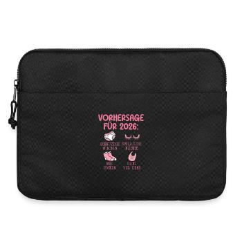 Werdende Mutter 2026 VORHERSAGE Lustiges - Laptoptasche 15" - Schwarz - Vorne
