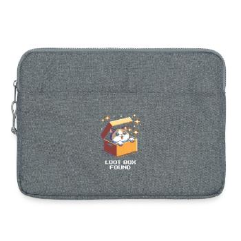 Boîte à butin trouvée | Humour de Cat Gaming - Sacoche pour ordinateur portable 15 pouces - gris chiné - Devant