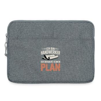 Des artisans sans plan - Sacoche pour ordinateur portable 15 pouces - gris chiné - Devant