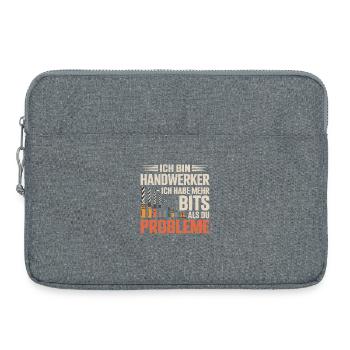 Ich bin Handwerker – Mehr Bits als Probleme - Laptoptasche 15" - Grau meliert - Vorne