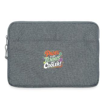 Padelshirt für Sportfans und Tennisliebhaber - Laptoptasche 15" - Grau meliert - Vorne