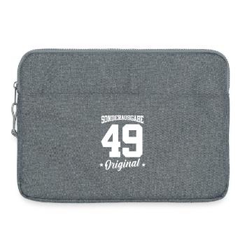 49 Geburtstag - Laptoptasche 15" - Grau meliert - Vorne