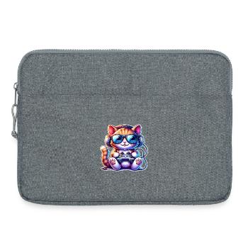 Jeux de chat - Sacoche pour ordinateur portable 15 pouces - gris chiné - Devant
