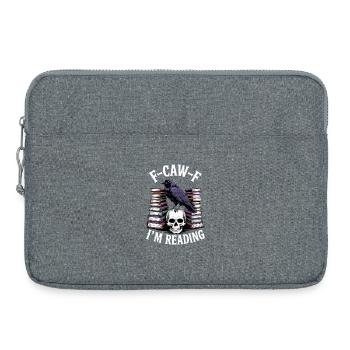 E-Caw-F : Je lis - Sacoche pour ordinateur portable 15 pouces - gris chiné - Devant