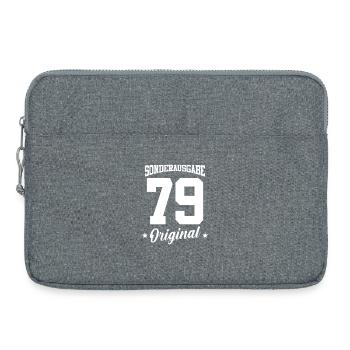 79 Geburtstag - Laptoptasche 15" - Grau meliert - Vorne