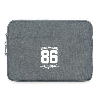86 Birthday - Laptop bag 15" - heather grey - Front