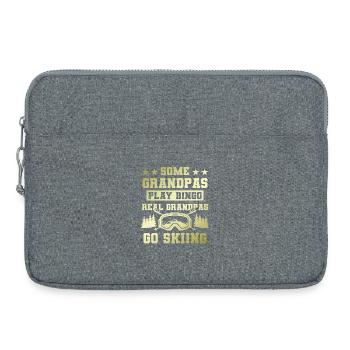Dicton de ski de grand-père - Sacoche pour ordinateur portable 15 pouces - gris chiné - Devant
