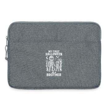 Mon premier costume d’Halloween en tant que frère momie - Sacoche pour ordinateur portable 15 pouces - gris chiné - Devant