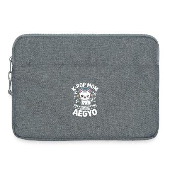 K-Pop Maman Drôle Corée Musique Aegyo - Sacoche pour ordinateur portable 15 pouces - gris chiné - Devant