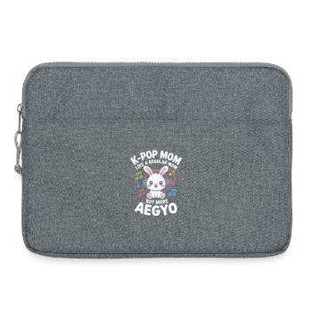 K-Pop Maman Drôle Corée Musique Aegyo - Sacoche pour ordinateur portable 15 pouces - gris chiné - Devant