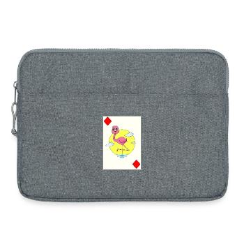 Flamingo Poker Jeu de cartes de poker - Sacoche pour ordinateur portable 15 pouces - gris chiné - Devant