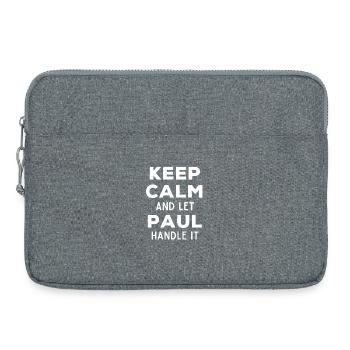 Restez calme Laissez Paul le réparer en disant drôle - Sacoche pour ordinateur portable 15 pouces - gris chiné - Devant