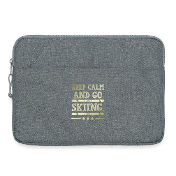 Keep calm ski - Laptop bag 15" - heather grey - Front