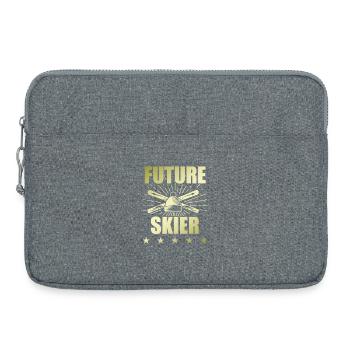 L’avenir du ski - Sacoche pour ordinateur portable 15 pouces - gris chiné - Devant