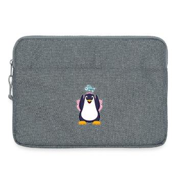 Penguin Bridal Veil Wedding - Laptop bag 15" - heather grey - Front