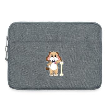 Chien Groom Noeud papillon Mariage - Sacoche pour ordinateur portable 15 pouces - gris chiné - Devant