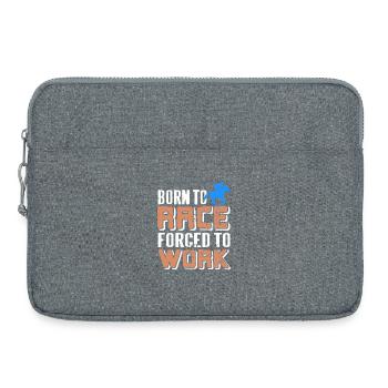 Fueled by Racing Forced into Day Job Humor - Laptop bag 15" - heather grey - Front