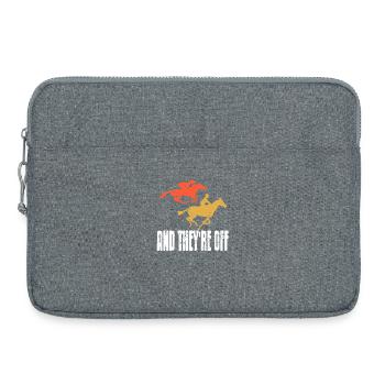 Et ils sont partis des courses de chevaux rétro - Sacoche pour ordinateur portable 15 pouces - gris chiné - Devant